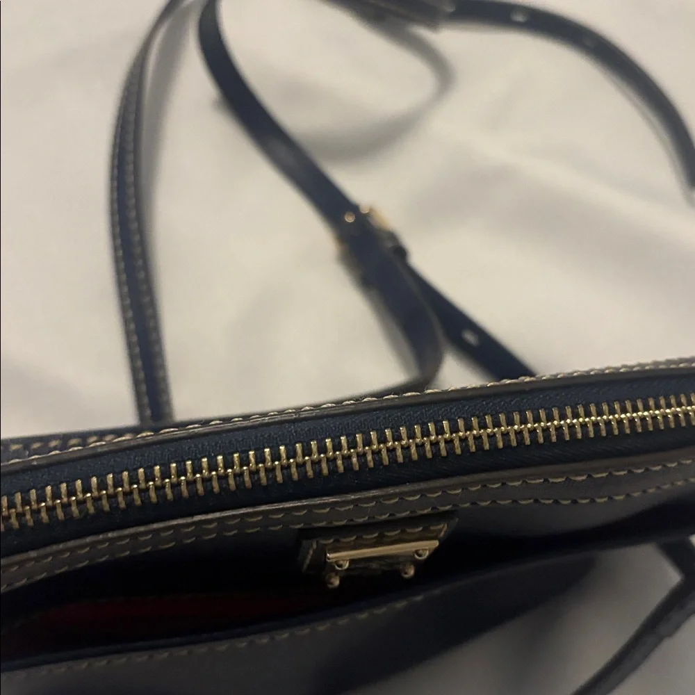 Dooney & Bourke Navy Saffiano Leather East/West Pocket Crossbody Durable - Picture 9 of 14